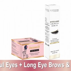 Dark Circles Under Eye Cream II Eyebrows & Eyelash Growth Serum Combo